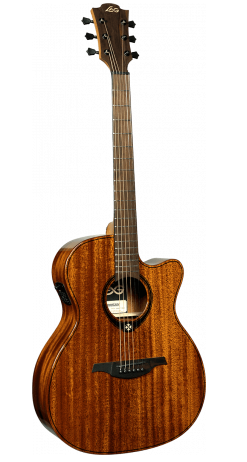 LAG - Tramontane 98 Auditorium Cutaway Acoustic Electric Guitar - Natural