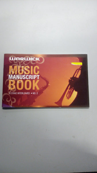 Warwick Music Manuscript Book - No.2 - Second Hand