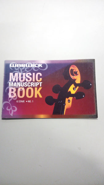 Warwick Music Manuscript Book - No.1 - Second Hand