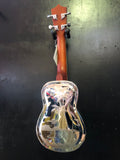 Aiersi - Concert Resonator Ukulele - Glossy Silver Finish