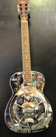 Aiersi - Resonator Guitar - Silver Gloss with Tropical Design