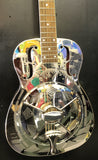 Aiersi - Resonator Guitar - Silver Gloss with Tropical Design