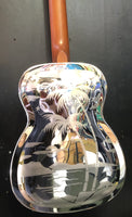 Aiersi - Resonator Guitar - Silver Gloss with Tropical Design