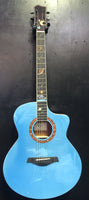 Aiersi Galaxy - Artist Cutaway Acoustic Guitar - Blue Sparkle