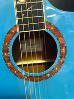 Aiersi Galaxy - Artist Cutaway Acoustic Guitar - Blue Sparkle