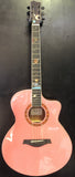 Aiersi Galaxy - Artist Cutaway Acoustic Guitar - Pink Sparkle