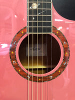 Aiersi Galaxy - Artist Cutaway Acoustic Guitar - Pink Sparkle