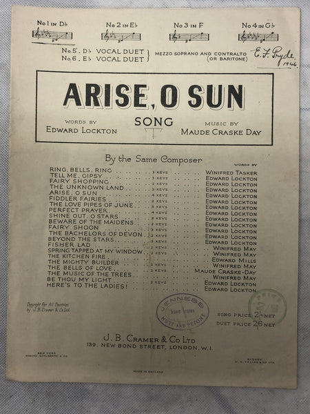Arise, O Sun (Second Hand)