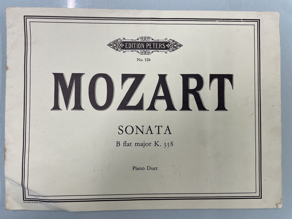 Edition Peters - Mozart Sonata Piano Duet (Second Hand)