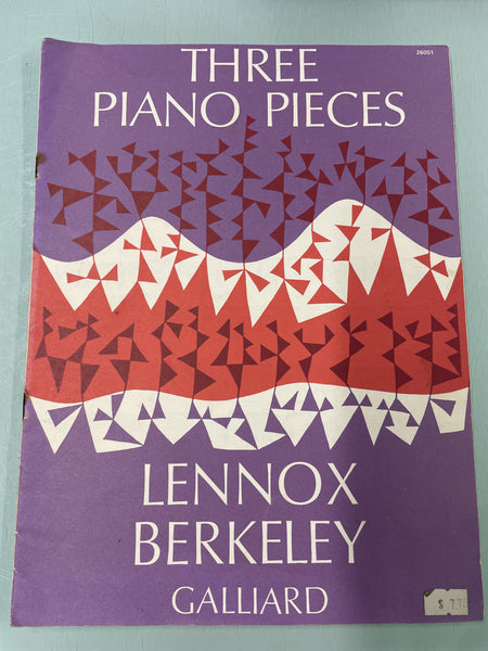 Three Piano Pieces - Lennox Berkeley (Second Hand)