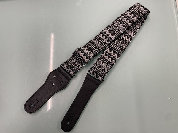 Best Guitars - Jacquard Lace Fabric Strap - Black/White