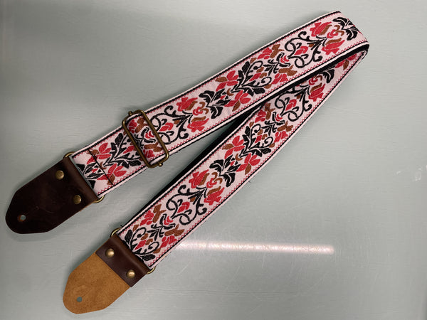Best Guitars - Jacquard Strap - White Rose