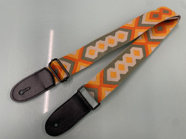 Best Guitars - Jacquard Strap - Kaleidoscope Orange