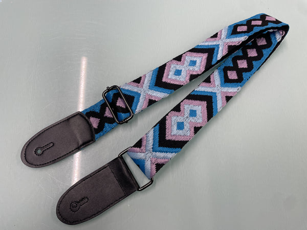 Best Guitars - Jacquard Strap - Kaleidoscope Blue