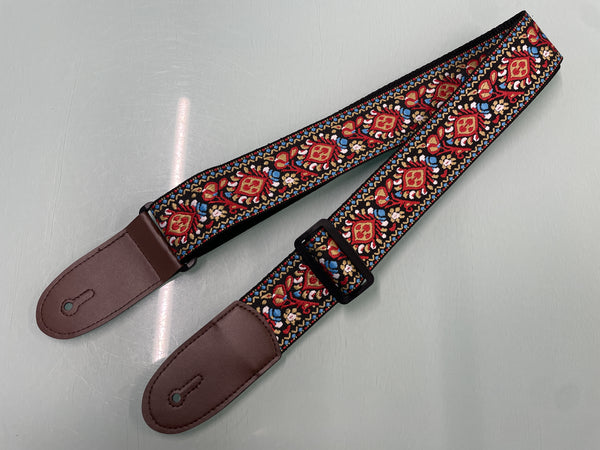 Best Guitars - Jacquard Strap - Bright Auburn