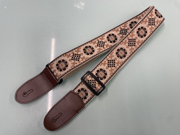 Best Guitars - Jacquard Strap - Chestnut Flower