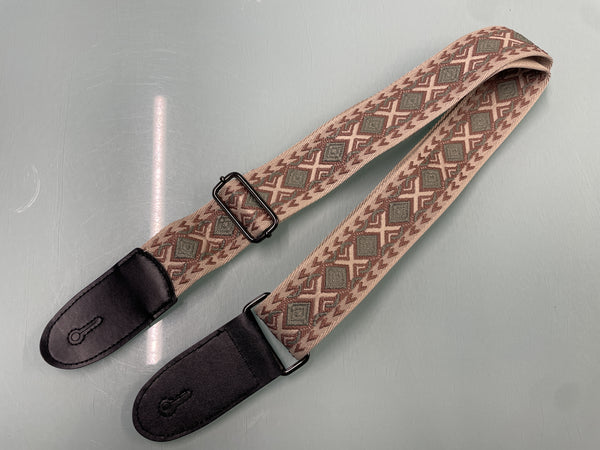 Best Guitars - Jacquard Strap - Pink Criss Cross