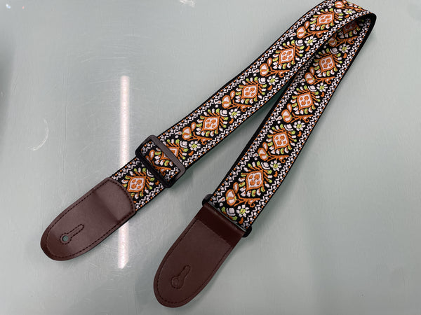 Best Guitars - Jacquard Strap - Pumpkin Orange