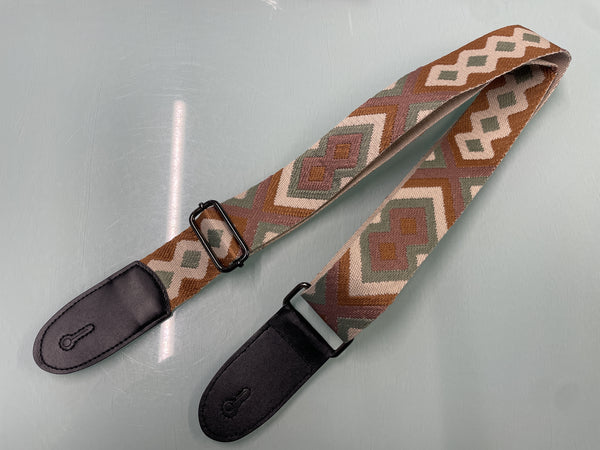 Best Guitars - Jacquard Strap - Kaleidoscope Brown