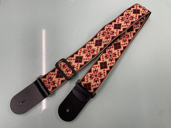 Best Guitars - Jacquard Strap - 8bit Red