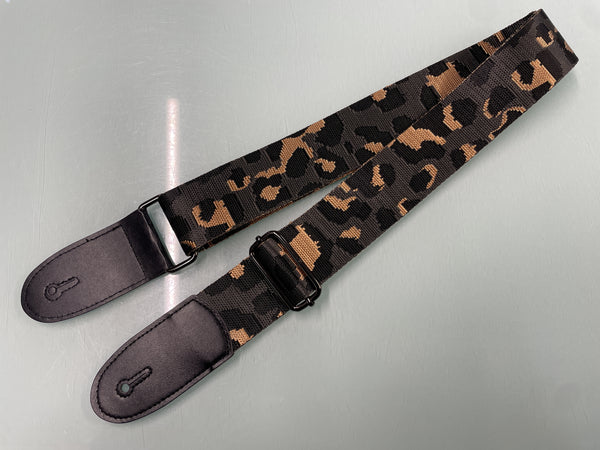 Best Guitars - Jacquard Strap - Grey Cheetah