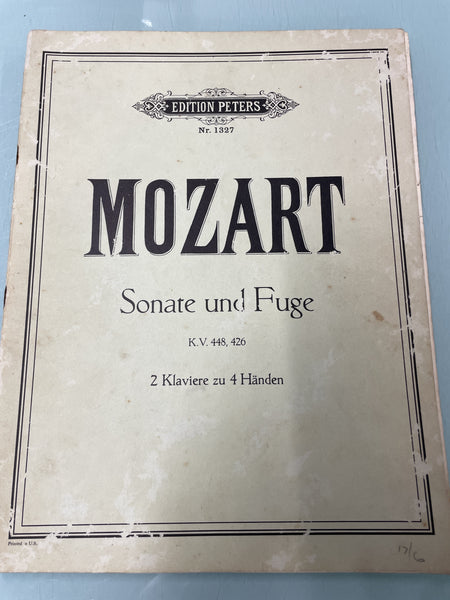 Peters Edition - Mozart Sonate und Fugue for Two Pianos - Second Hand