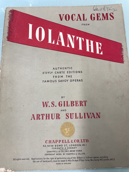 Vocal Gems from Iolanthe - Second Hand