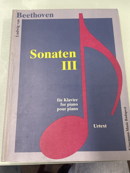 Konemann - Beethoven Sonaten III for Piano (Urtext) - Second Hand