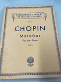 Schirmer - Chopin Mazurkas for the Piano - Second Hand
