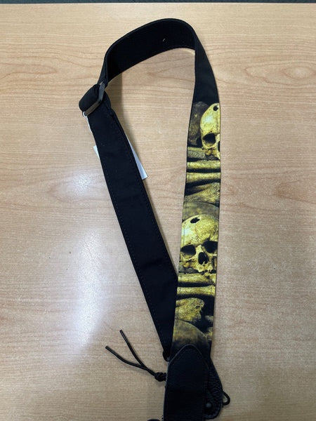 LM Guitar Strap 2" Grunge Skulls