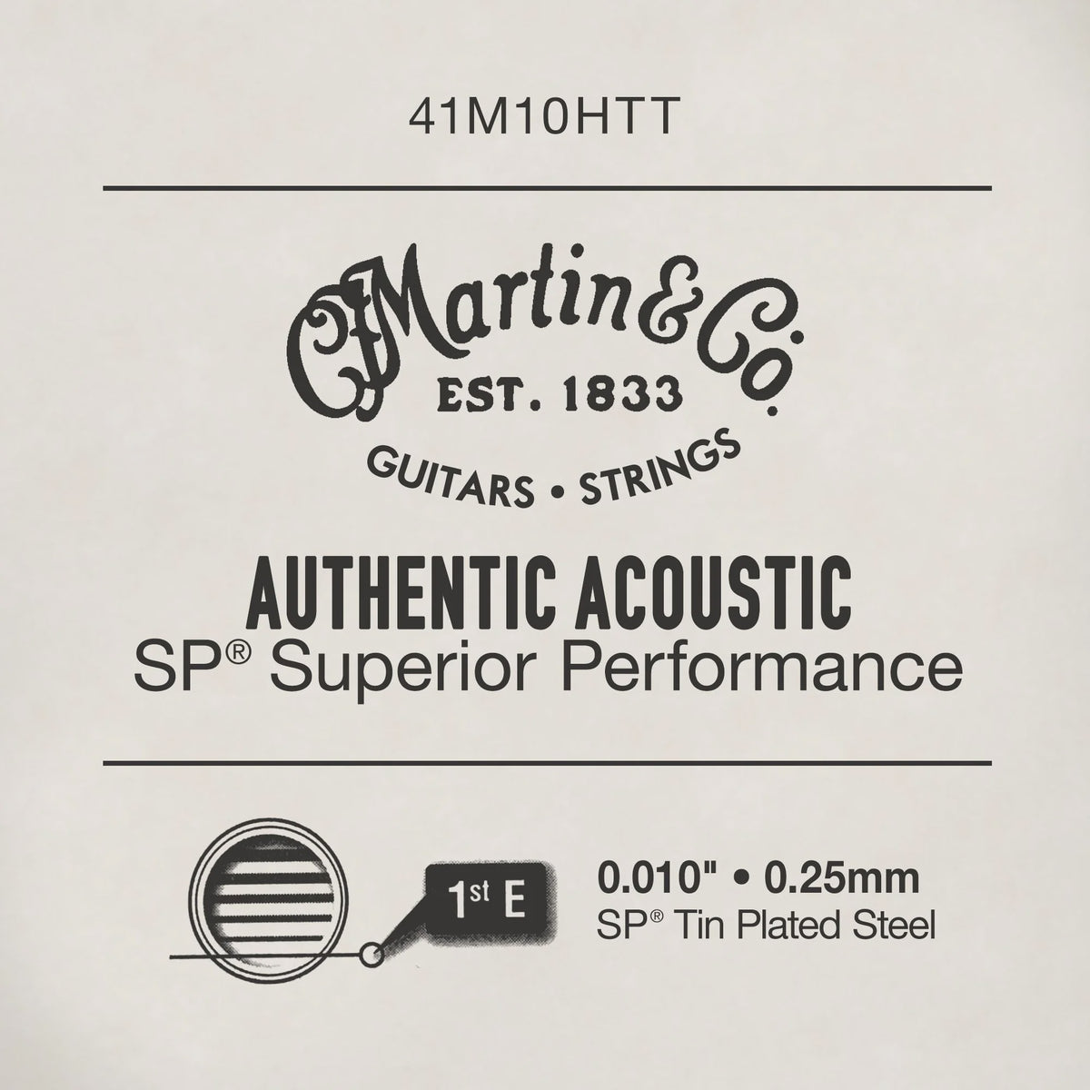 Martin - Tin Plated Single String - .010 – The Music Warehouse