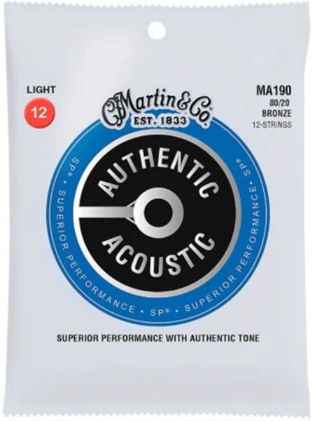 Martin - Authentic Acoustic 12-String Guitar Strings - 12/54
