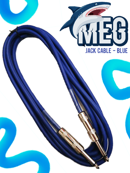 MEG - Guitar Cable 6.35mm Jack - 10m Blue