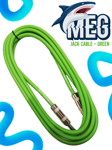 MEG - Guitar Cable 6.35mm Jack - 3m Green