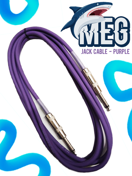 MEG - Guitar Cable 6.35mm Jack - 3m Purple