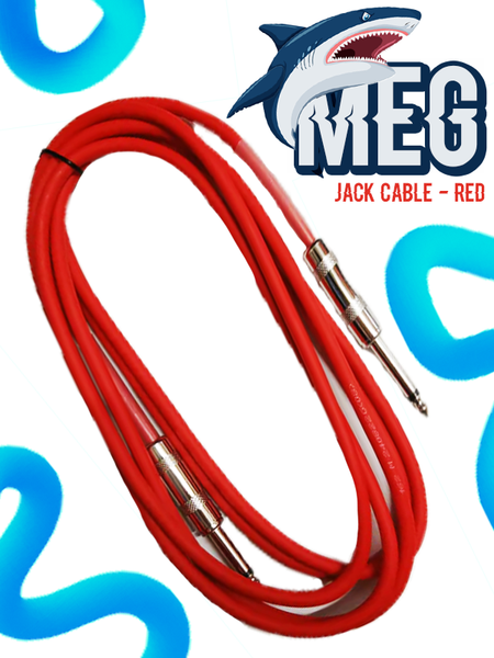MEG - Guitar Cable 6.35mm Jack - 6m Red