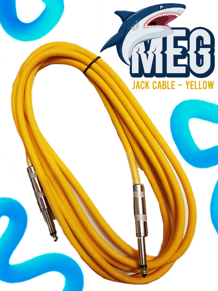 MEG - Guitar Cable 6.35mm Jack - 6m Yellow