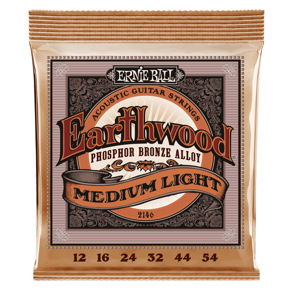 Ernie Ball - Earthwood Acoustic Guitar Strings Phosphor Bronze - Medium Light 12/54