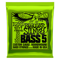 Ernie Ball - Regular Slinky 5 String Bass Guitar Strings - 45/130