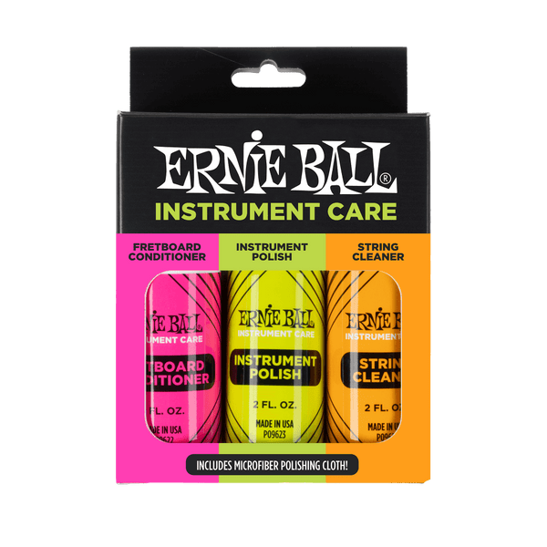 Ernie Ball - Instrument Care 3-Pack with Cloth