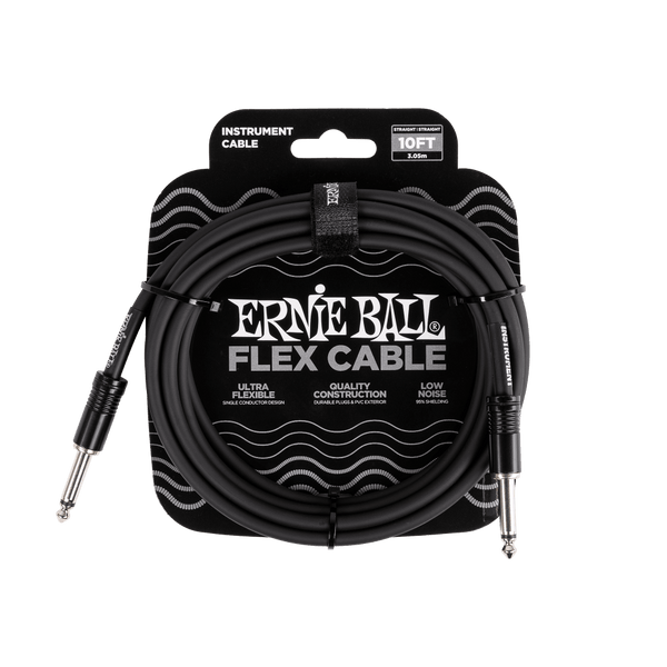 Ernie Ball - Flex Instrument Cable ST/ST 10ft - Black