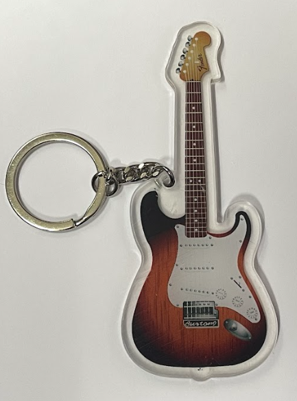 Sunburst/White Strat Keyring