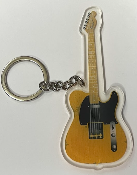 Distressed Butterscotch/Black Telecaster Keyring