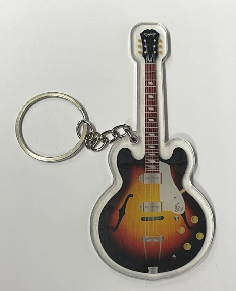 Sunburst Hollow Body Guitar Keyring