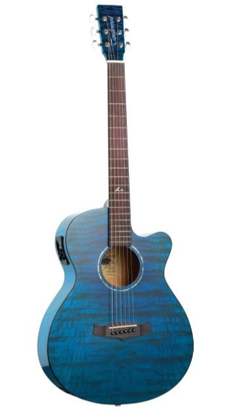 Tanglewood - Azure SuperFolk Acoustic Electric Guitar - Blue Gloss