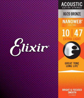 Elixir - Acoustic Guitar Strings 80/20 Bronze - 10-47