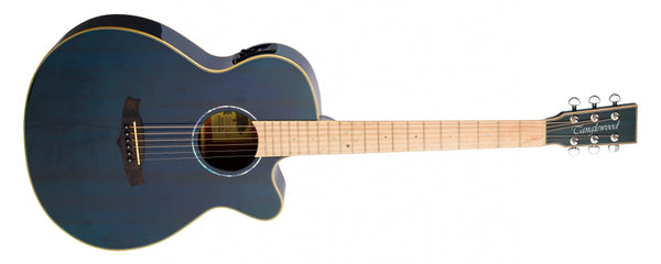 Tanglewood - Winterleaf Acoustic-Electric Guitar - Super Folk Cutaway Blue