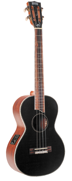 Mahalo - Pearl Series Acoustic Electric Baritone Ukulele - Black