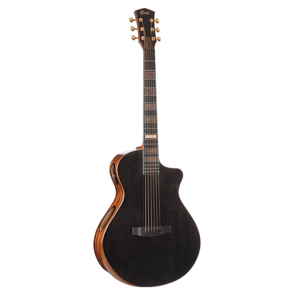 Cort - Masterpiece Series Modern Black Acoustic Electric Guitar