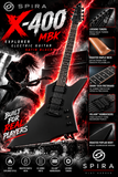 Spira - X400 MBK Explorer Electric Guitar - Satin Black